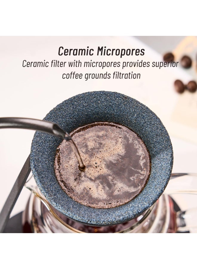 Bukela Pour Over Coffee Dripper Tea Dripper, Reusable Coffee Filter Tea Filter Single Cup Coffee Maker with Stand and Cleaning - Image 4