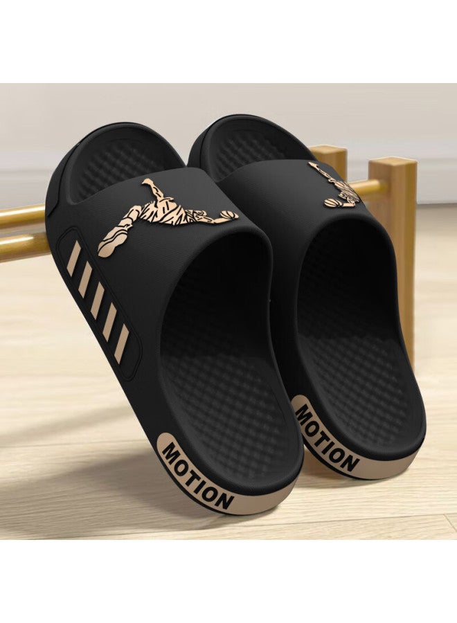 Scarecrow Strawman Men's Summer Slip-on Sandals Outdoor Beach Anti-slip Cool Slippers Black 42-43 - Image 5