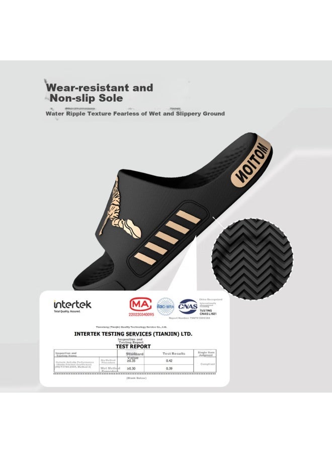 Scarecrow Strawman Men's Summer Slip-on Sandals Outdoor Beach Anti-slip Cool Slippers Black 42-43 - Image 2