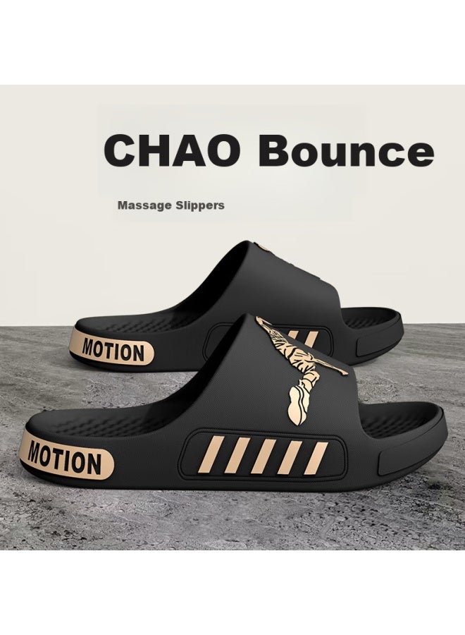 Scarecrow Strawman Men's Summer Slip-on Sandals Outdoor Beach Anti-slip Cool Slippers Black 42-43 - Image 4