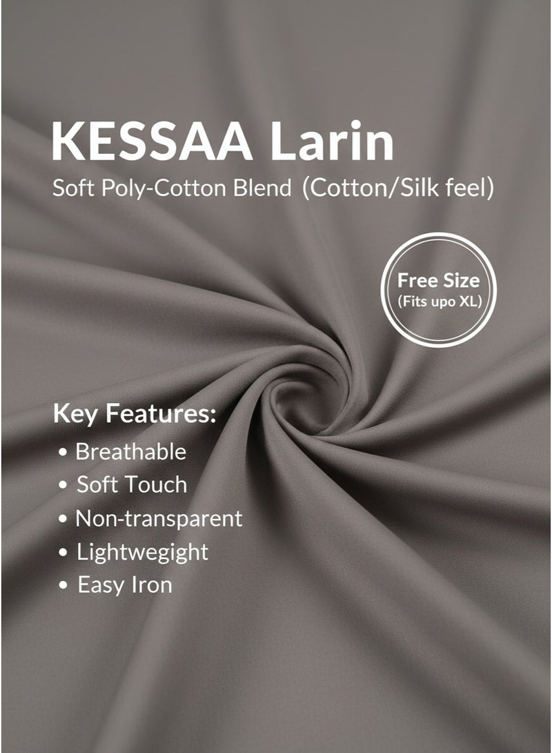 KESSAA Larin Women’s Premium Prayer Isdal – Luxury Silk-Cotton Full-Coverage Salah Dress with Integrated Head Scarf | Lightweight, Breathable, Modest Wear for Home, Travel & Mosque – Peach - Image 5