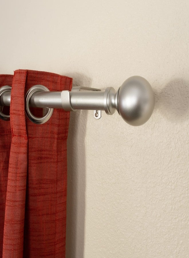 Decopolitan 1" Classic Ball Curtain Rod, 18 to 36 Inches, Antique Silver - Image 3