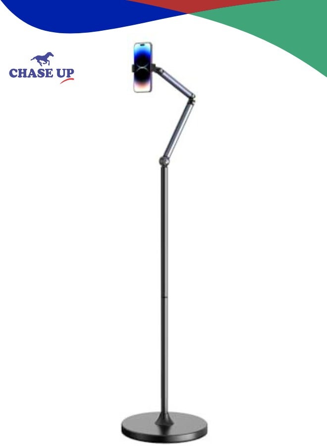 Chase Up mobile phone Holder Stand Floor, Overhead mobile phone holder, Cantilever Design, Height & 360 Degree Angle Adjustable,Suitable for shooting videos,live streaming and watching movies - Image 1
