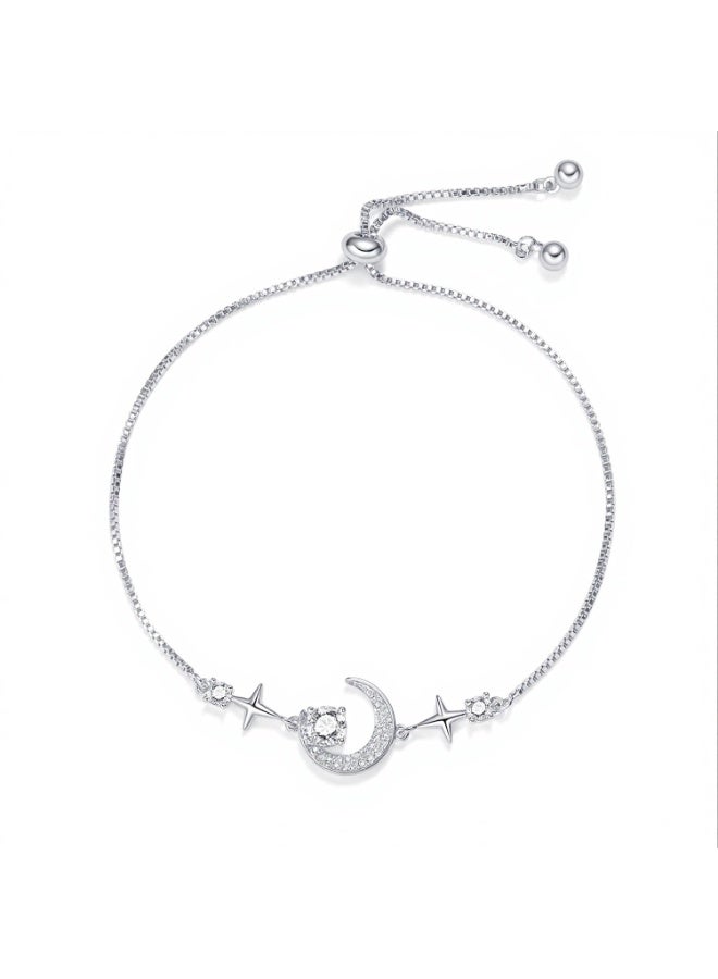 MTZ 14K Gold Plated Chain Bracelets for Women, Dainty Cubic Zirconia Tennis Bracelet, Hypoallergenic Stainless Steel Link Bangle, Waterproof Tarnish Free Daily Wear Jewelry Gifts - Image 1