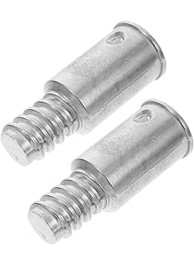 2Pcs Threaded Tip Extension Pole Replacement for Broom Handles Stable Durable White - Image 1