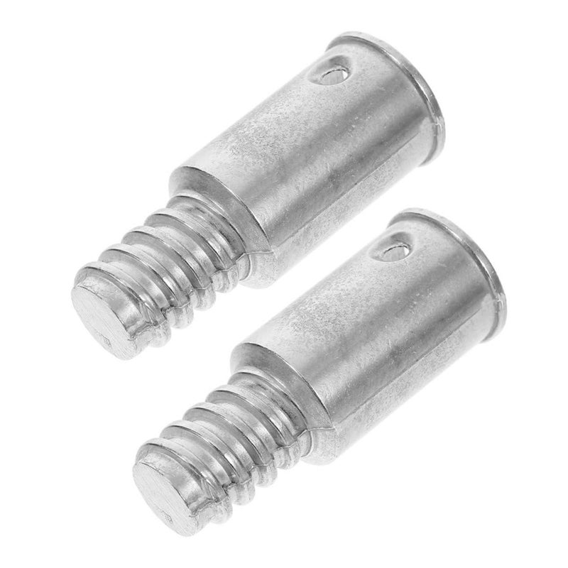 2Pcs Threaded Tip Extension Pole Replacement for Broom Handles Stable Durable White - Image 2