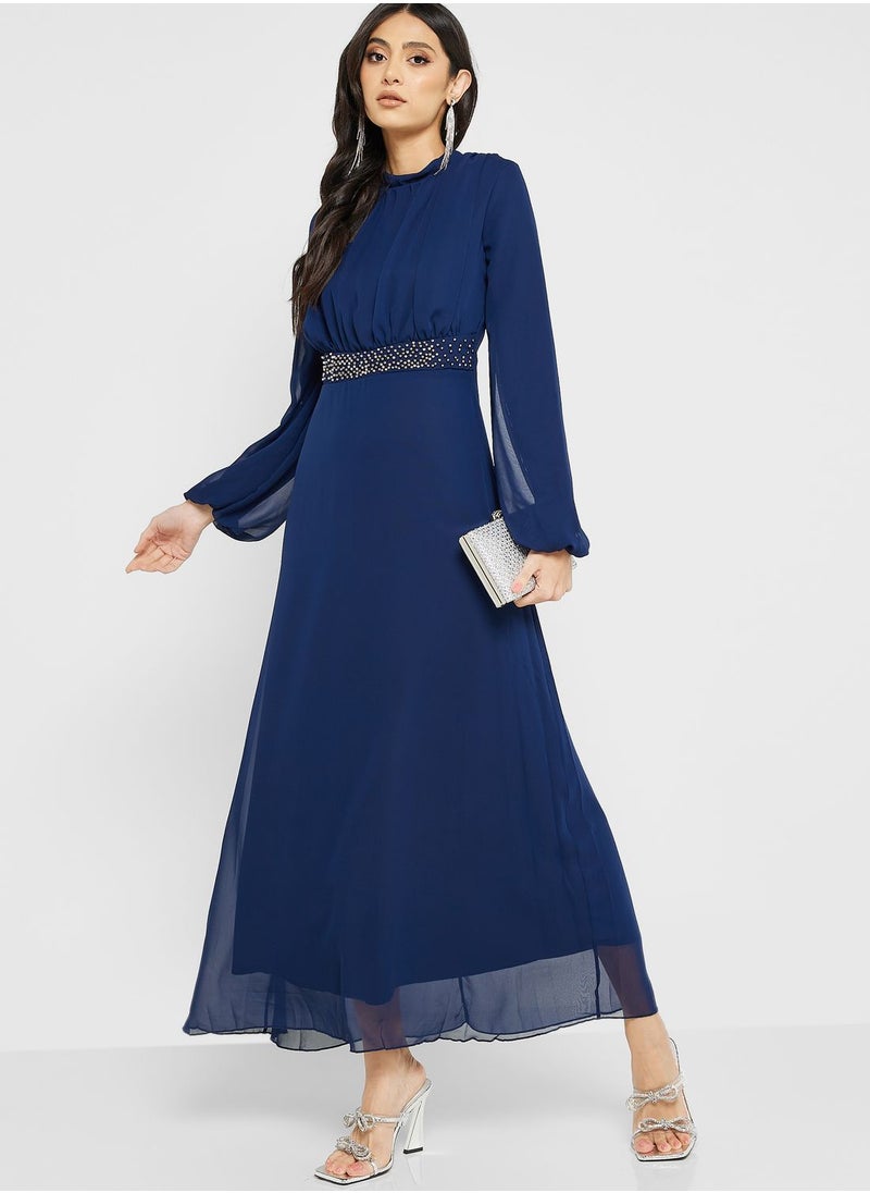 Khizana - Embellished Waist Detail Dress - Image 1