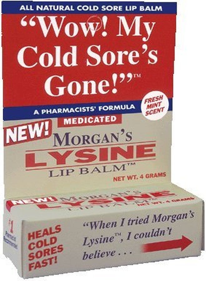 Morgans Lysine Lip Balm Medicated, 0.14 OZ (PACK OF 4 by Morgans