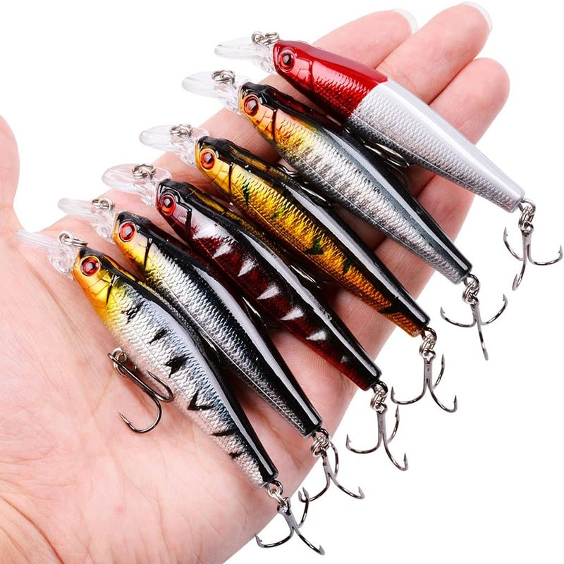 Aorace Fishing Lures Kit Mixed Including Minnow Popper Crank Baits with Hooks for Saltwater Freshwater Trout Bass Salmon Fishing - Image 3