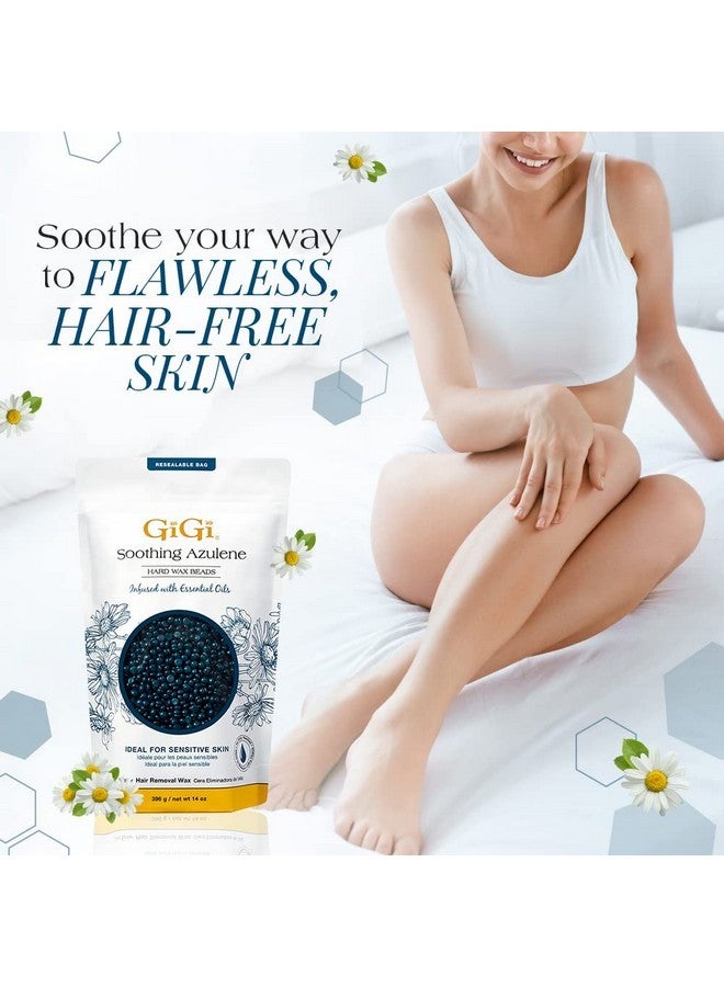 جيجي حبيبات الشمع الصلبة، شمع الآزولين المهدئ لإزالة الشعر للبشرة الحساسة، 14 أونصة - Image 2