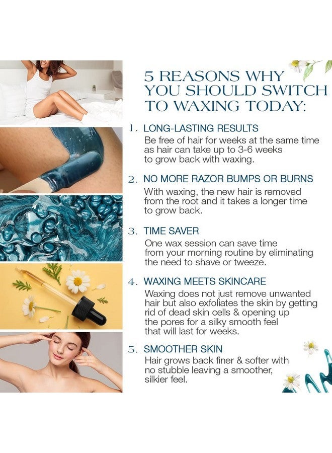 جيجي حبيبات الشمع الصلبة، شمع الآزولين المهدئ لإزالة الشعر للبشرة الحساسة، 14 أونصة - Image 5