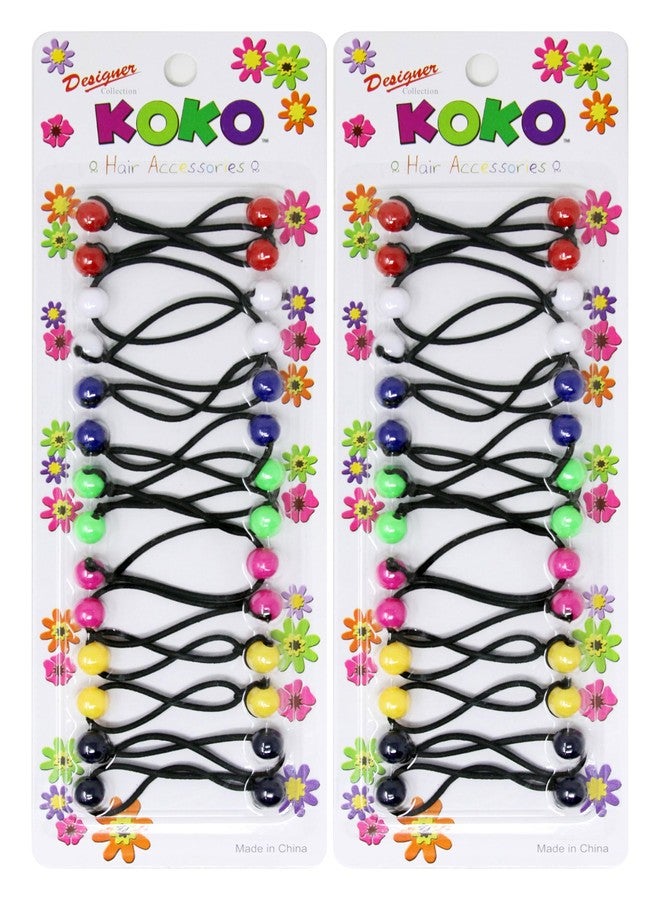 كوكو - بريموم، ٢٨ قطعة من ربطات الشعر الفقاعية. ربطات شعر مطاطية ١٢ مم، حاملات ذيل حصان فقاعية. إكسسوارات مطاطية ملونة للأطفال الرضع والفتيات الصغيرات والنساء من جميع الأعمار (مزيج شفاف) - Image 1