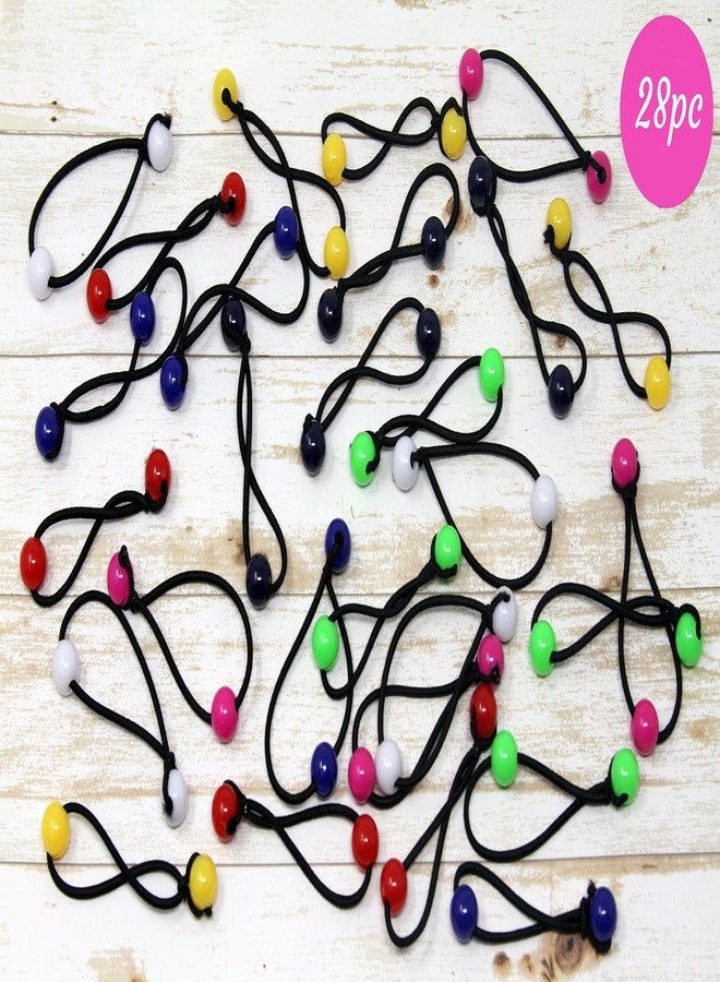 كوكو - بريموم، ٢٨ قطعة من ربطات الشعر الفقاعية. ربطات شعر مطاطية ١٢ مم، حاملات ذيل حصان فقاعية. إكسسوارات مطاطية ملونة للأطفال الرضع والفتيات الصغيرات والنساء من جميع الأعمار (مزيج شفاف) - Image 3