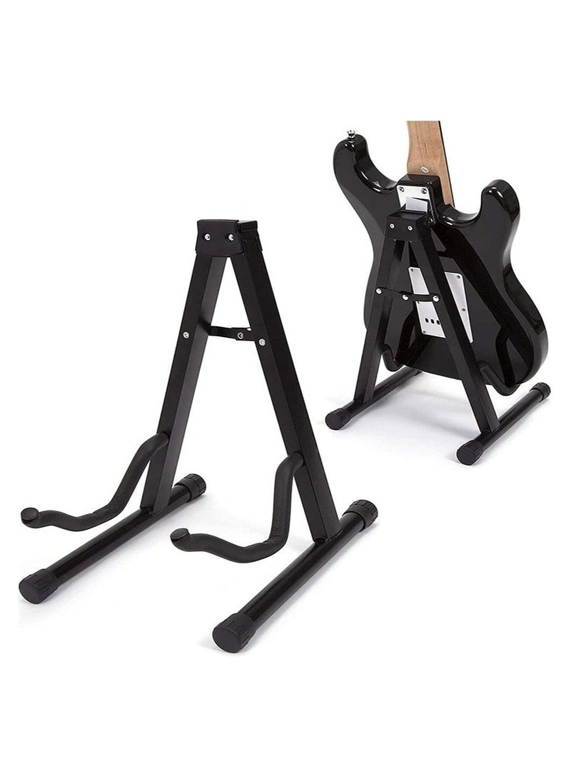 Megarya Guitar Stand, Portable Stand, Guitar Stand, Guitar Stand, Frame Stand, Universal A-Frame Guitar Stand, for Classical Electric Guitar, Children's Guitar etc. (Black) - Image 3