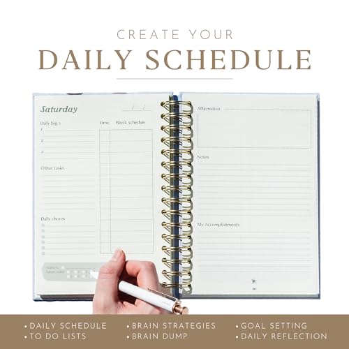 epic self The ADHD Planner - Undated Daily Weekly Schedule Organizer Journal for Disorganized People - Habit Tracker Record Emotions & Mood - Academic Goals - Structure & Focus for Adults Brains (Spiral) - Image 4