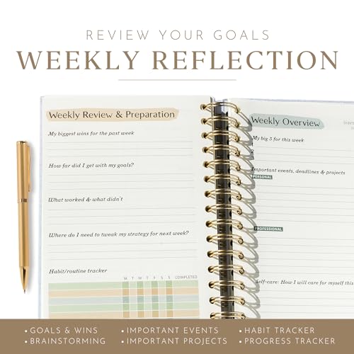epic self The ADHD Planner - Undated Daily Weekly Schedule Organizer Journal for Disorganized People - Habit Tracker Record Emotions & Mood - Academic Goals - Structure & Focus for Adults Brains (Spiral) - Image 2