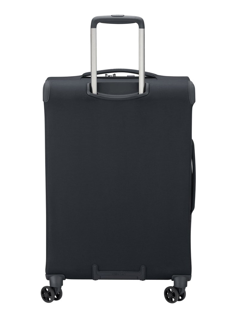 DELSEY Paris Montmartre Air 2.0 83cm Softcase 4 Double Wheel Expandable Check-In Luggage Trolley Black  - Image 3