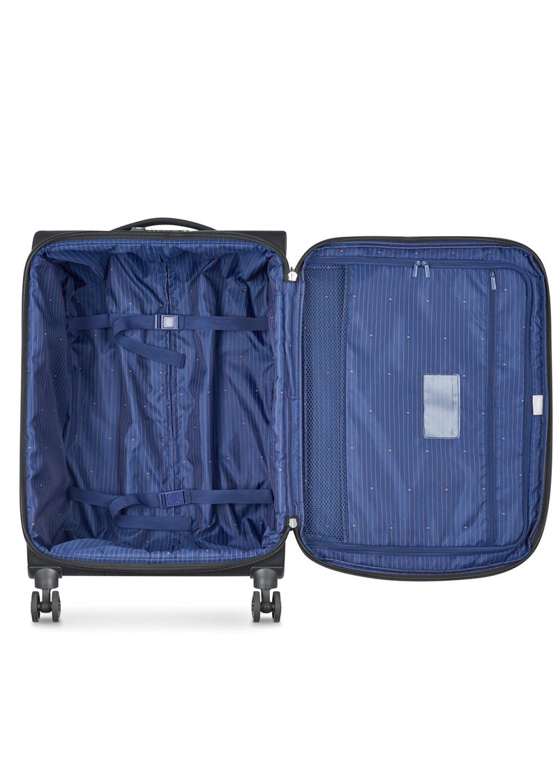 DELSEY Paris Montmartre Air 2.0 83cm Softcase 4 Double Wheel Expandable Check-In Luggage Trolley Black  - Image 4