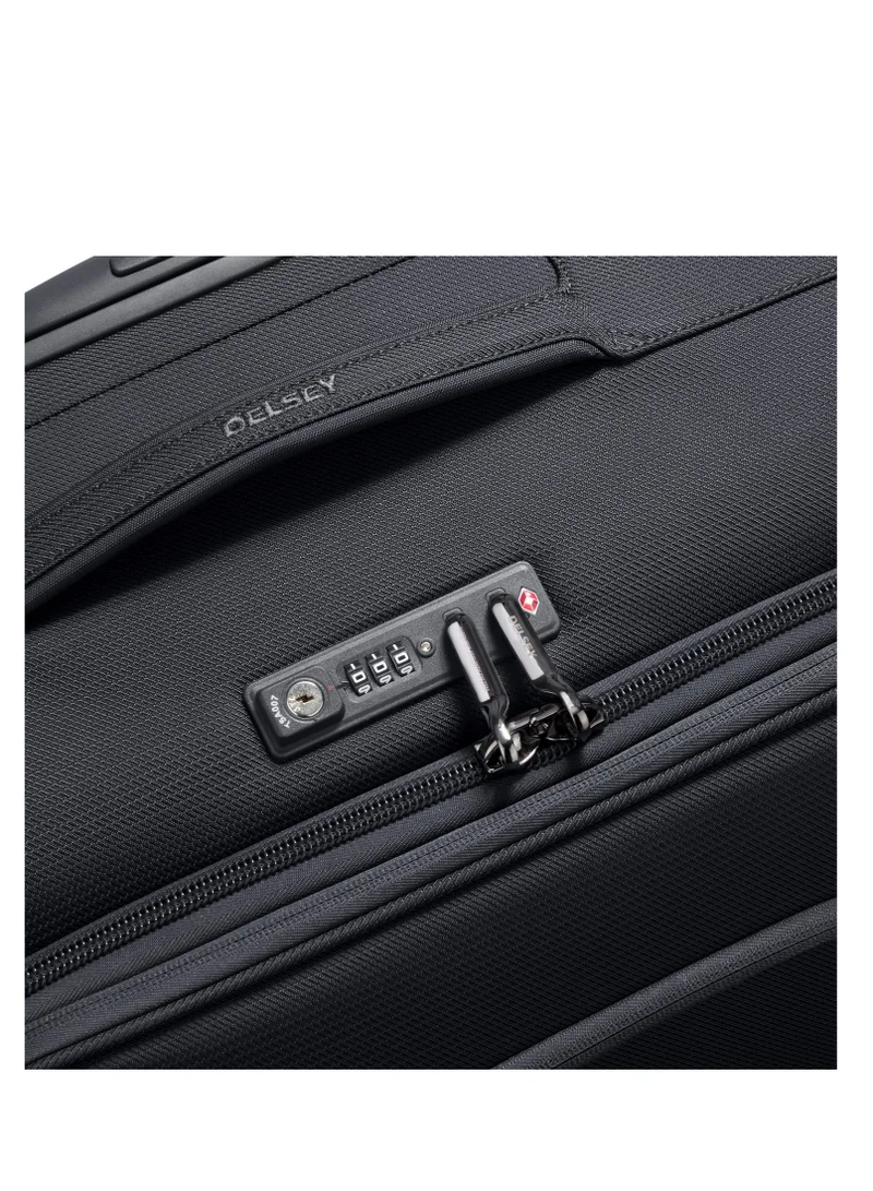 ديلسي _باريس Montmartre Air 2.0 83cm Softcase 4 Double Wheel Expandable Check-In Luggage Trolley Black