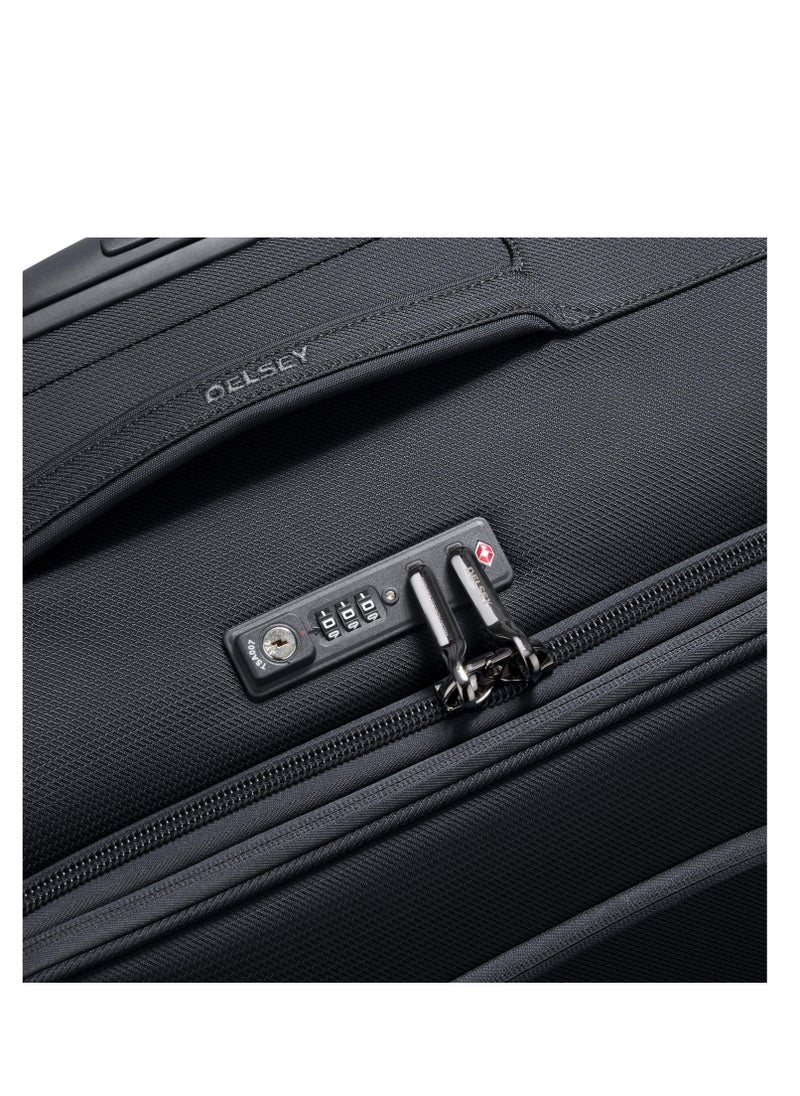 DELSEY Paris Montmartre Air 2.0 83cm Softcase 4 Double Wheel Expandable Check-In Luggage Trolley Black  - Image 5