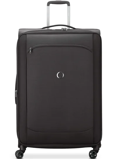 DELSEY Paris Montmartre Air 2.0 - 83 Cm Softcase 4 Double Wheel Expandable Check-In Luggage Trolley - Black