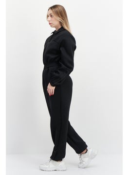 adidas Originals Women Sportwear Fit Long Sleeves Plain Training Jumpsuit, Black  - Image 3