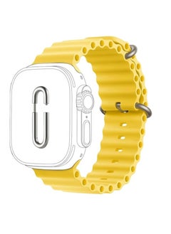 Ten Tech Silicone Band for Apple Watch 41mm 40mm 38mm, Waterproof Soft Silicone Sports Band for iWatch SE 8/7/6/5/4/3/2/1, - yellow