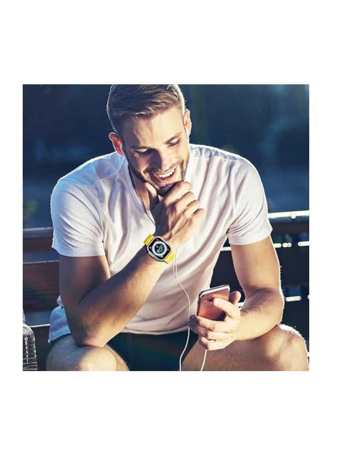 ten.tech - Ten Tech Silicone Band for Apple Watch 41mm 40mm 38mm, Waterproof Soft Silicone Sports Band for iWatch SE 8/7/6/5/4/3/2/1, - yellow - Image 1
