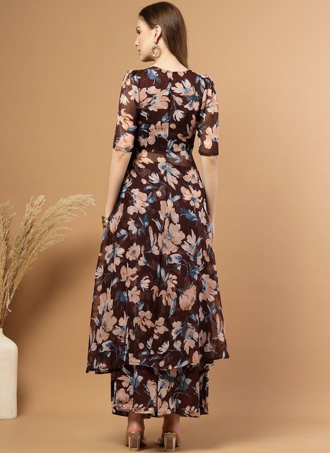 RAASSIO كُرتا مزخرفة بالأزهار مع بنطلون للنساء - Image 5