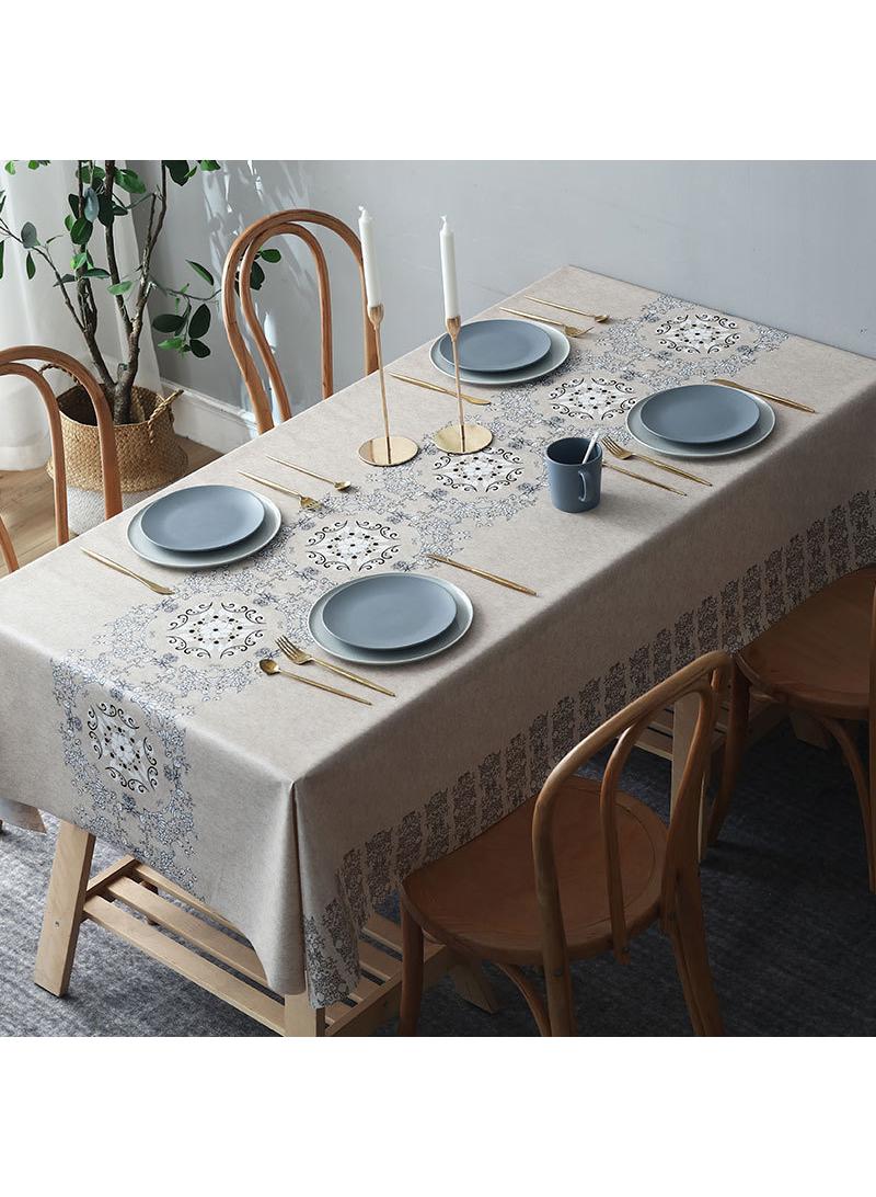90*150cm Waterproof, oil resistant, and washable PVC table mat, hotel tablecloth, coffee cloth, wear-resistant dining tablecloth