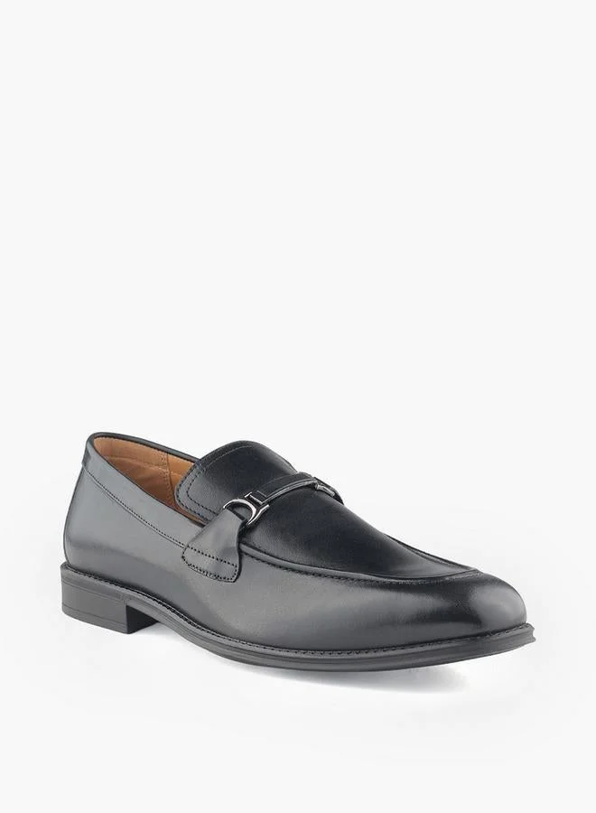 DUCHINI Men Metallic Accent Slip-On Loafers
