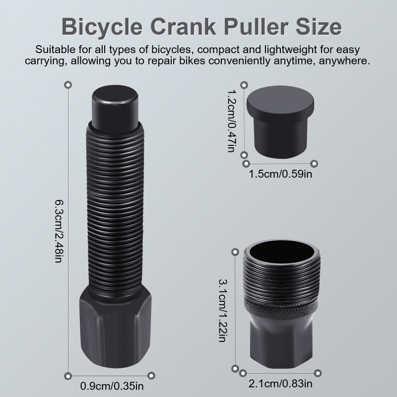 LBOKLING Crank Puller, Bike Crank Removal Tool, Crank Puller Bike Tool for Square Taper and Splined Cranks,Bike Crankset Arm Removal Tool for Maintenance, Repair, Cycling Power Bottom Bracket Tool - Image 4