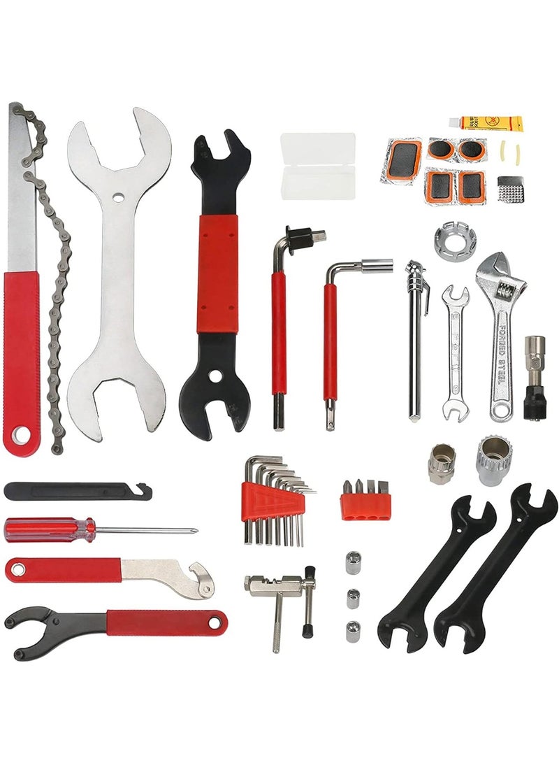Arabest Bike Repair Tool Kit,44 Pcs Bicycle Tools with Carrying Case for Mountain/Road Bicycle Repairs Repair Chain Bike Tire Pedal Wrench Brakes Lights - Image 2