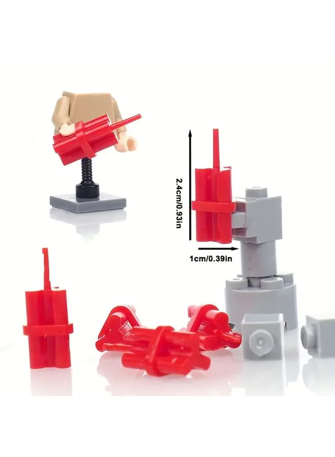 6pcs Red Grenade Toy Building Block Accessories Compatible With Major Brands - Image 2