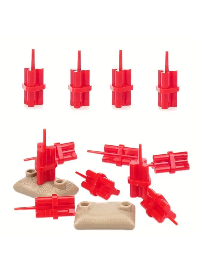 6pcs Red Grenade Toy Building Block Accessories Compatible With Major Brands - Image 3