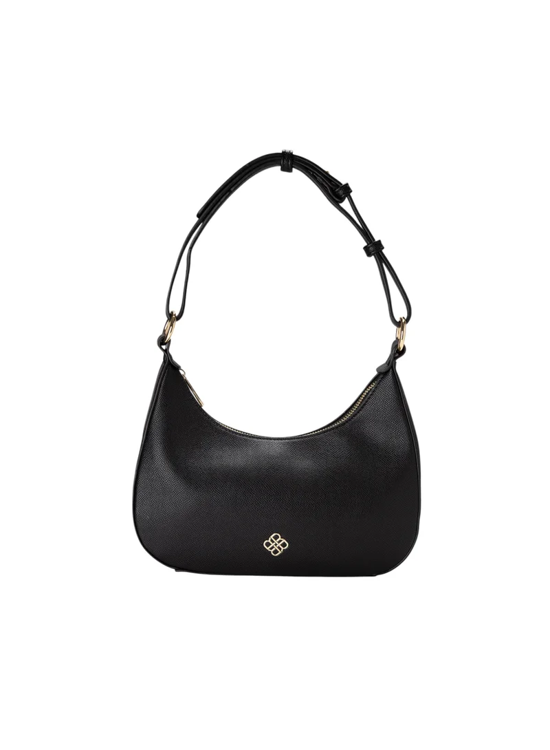 Bata Textured Hobo Bag Black