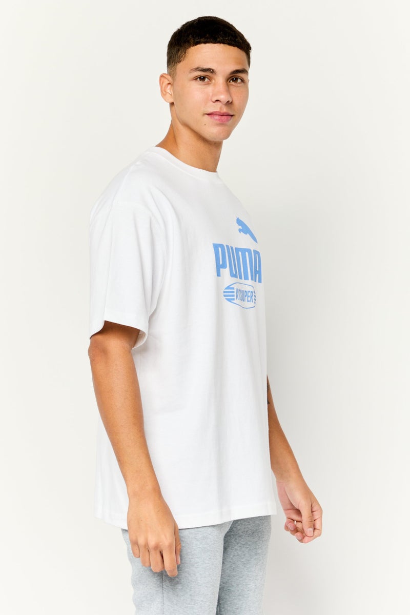 Puma x KidSuper Men Sportswear Fit Short Sleeve Outdoor T-Shirts, White - Image 4