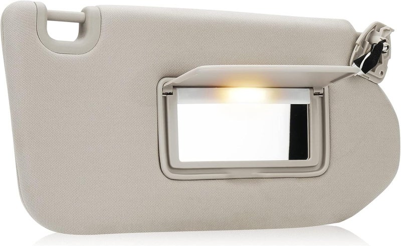 ILONPA Beige Passenger Right Side Sun Visor Replacement Compatible with Nissan Pathfinder 2013-2018, Infiniti QX60 2014-2017, Infiniti JX35 2013 Replace 96400-9PB0A Liquid tight joint - Image 1
