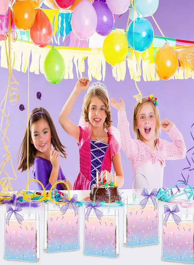 Lonfliness 24Pcs Kpop Themed Birthday Party PVC Gift Bags With Ribbon Pink Purple Music Theme Goodie Treat Candy Bags With Handles Kpop Singer Present Tote Bag for Girls Baby Shower Wedding Decor Supplies - Image 5