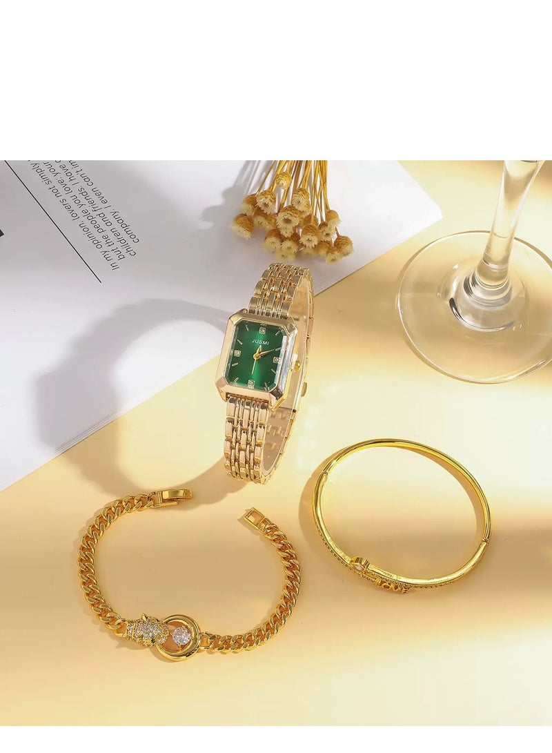 3Pcs Ladies Watch Set Watch + Bracelet Set - Image 5