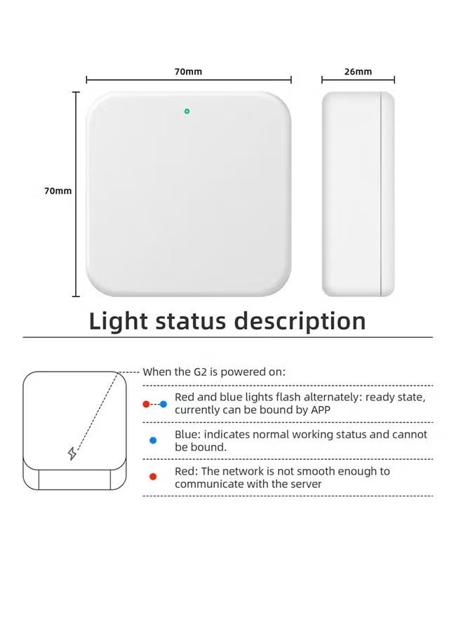 ASIV Smart Lock Gateway G2 Hub,for Keyless Entry, Remote Control, and Management of Bluetooth Door Locks. Smart Wi-Fi Gateway With Ttlock App, Wi-Fi Bridge for Voice Control With and Google Home. - Image 5