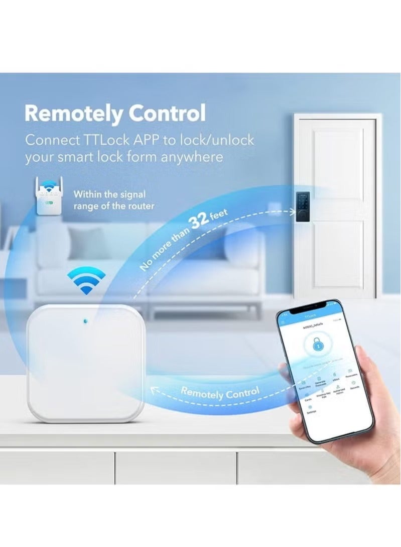 ASIV Smart Lock Gateway G2 Hub,for Keyless Entry, Remote Control, and Management of Bluetooth Door Locks. Smart Wi-Fi Gateway With Ttlock App, Wi-Fi Bridge for Voice Control With and Google Home. - Image 2