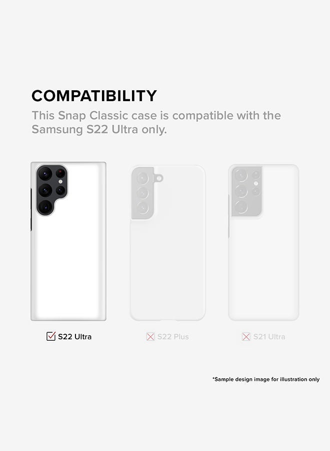 Stylizedd غطاء رقيق لجهاز سامسونج جالاكسي S22 ألترا 5G - سلسلة سناب كلاسيك - غطاء موبايل صلب من مادة PC بلمسة نهائية غير لامعة - إسبانيا - لاعب - رودري - Image 2