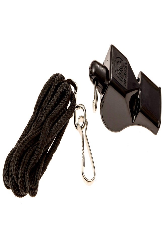 BLARIX Guard Whistle and Lanyard Loudest pealess Whistles for Coach, Referee, Officials (Black and Black) - Image 1