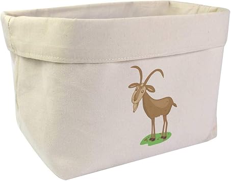 Azeeda Large Grumpy Billy Goat Canvas OrganiserStorage Bag OR00027194 - Image 1