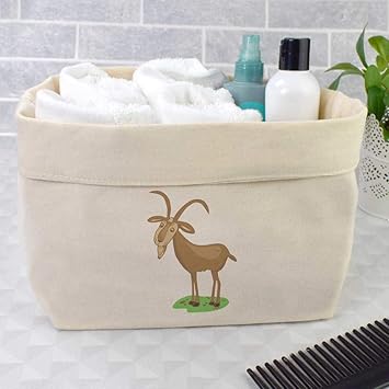 Azeeda Large Grumpy Billy Goat Canvas OrganiserStorage Bag OR00027194 - Image 2