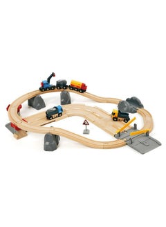 Brio World 33210 - Rail & Road Loading Set - 32 Piece Wooden Train Set | Ideal For Kids Aged 3+ | With Special Crane Car & Flatbed Idea  - Image 2