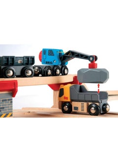 Brio World 33210 - Rail & Road Loading Set - 32 Piece Wooden Train Set | Ideal For Kids Aged 3+ | With Special Crane Car & Flatbed Idea  - Image 3