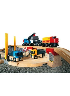 Brio World 33210 - Rail & Road Loading Set - 32 Piece Wooden Train Set | Ideal For Kids Aged 3+ | With Special Crane Car & Flatbed Idea  - Image 4
