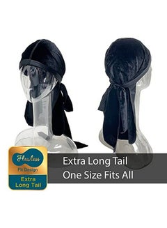 Titan 1PC Velvet Durag Mens Cap Premium Soft Quality Extra Long Tail for  360 Fade Braids Twist Locs